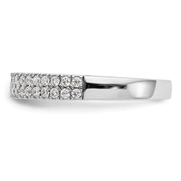 14k White Gold 3/8 ct Lab Grown Dia VS/SI+ G+ Complete Double Row Band