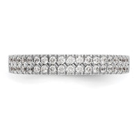 14k White Gold 3/8 ct Lab Grown Dia VS/SI+ G+ Complete Double Row Band