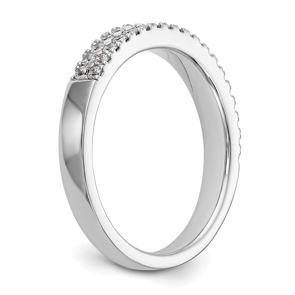 14k White Gold 3/8 ct Lab Grown Dia VS/SI+ G+ Complete Double Row Band
