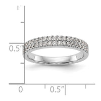14k White Gold 3/8 ct Lab Grown Dia VS/SI+ G+ Complete Double Row Band