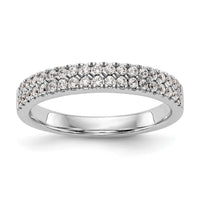 14k White Gold 3/8 ct Lab Grown Dia VS/SI+ G+ Complete Double Row Band