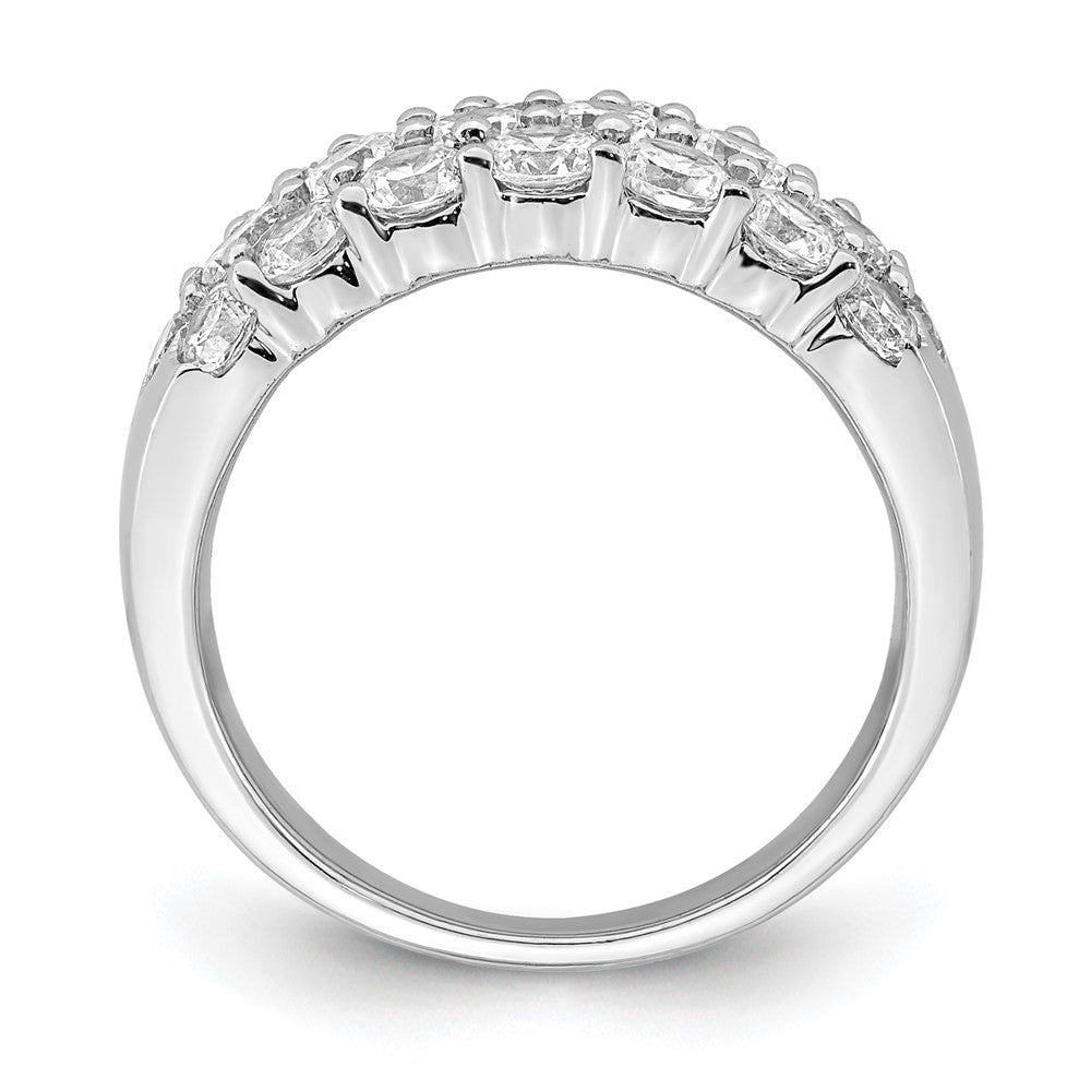 14k White Gold 2 1/2 ct Lab Grown Diamond VS/SI+ G+ Complete Fashion Band