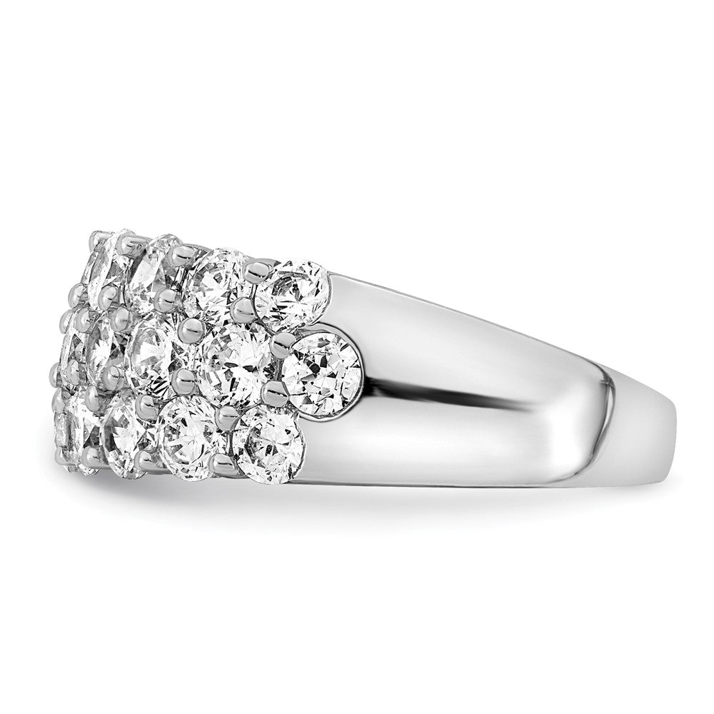 14k White Gold 2 1/2 ct Lab Grown Diamond VS/SI+ G+ Complete Fashion Band