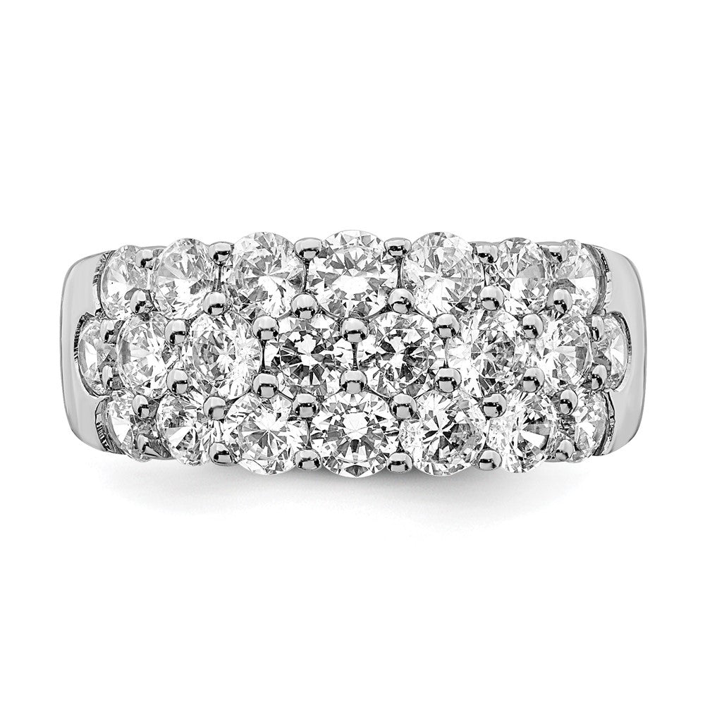14k White Gold 2 1/2 ct Lab Grown Diamond VS/SI+ G+ Complete Fashion Band
