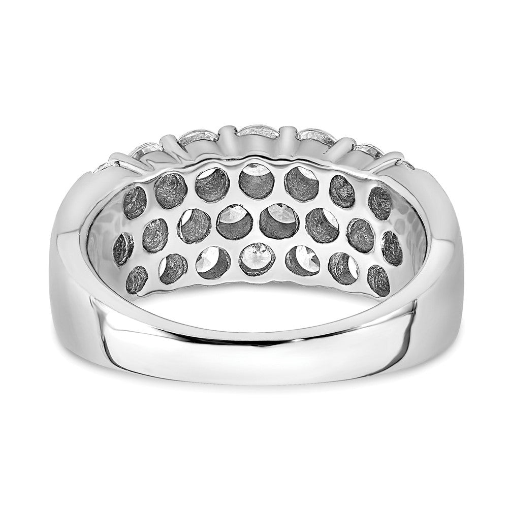 14k White Gold 2 1/2 ct Lab Grown Diamond VS/SI+ G+ Complete Fashion Band
