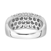14k White Gold 2 1/2 ct Lab Grown Diamond VS/SI+ G+ Complete Fashion Band