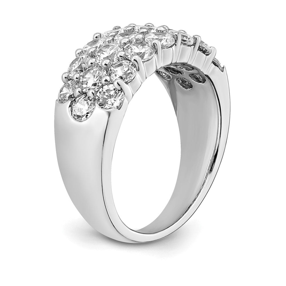 14k White Gold 2 1/2 ct Lab Grown Diamond VS/SI+ G+ Complete Fashion Band