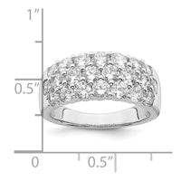 14k White Gold 2 1/2 ct Lab Grown Diamond VS/SI+ G+ Complete Fashion Band