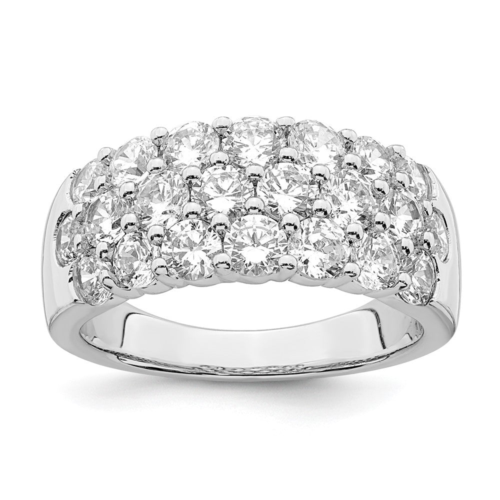 14k White Gold 2 1/2 ct Lab Grown Diamond VS/SI+ G+ Complete Fashion Band
