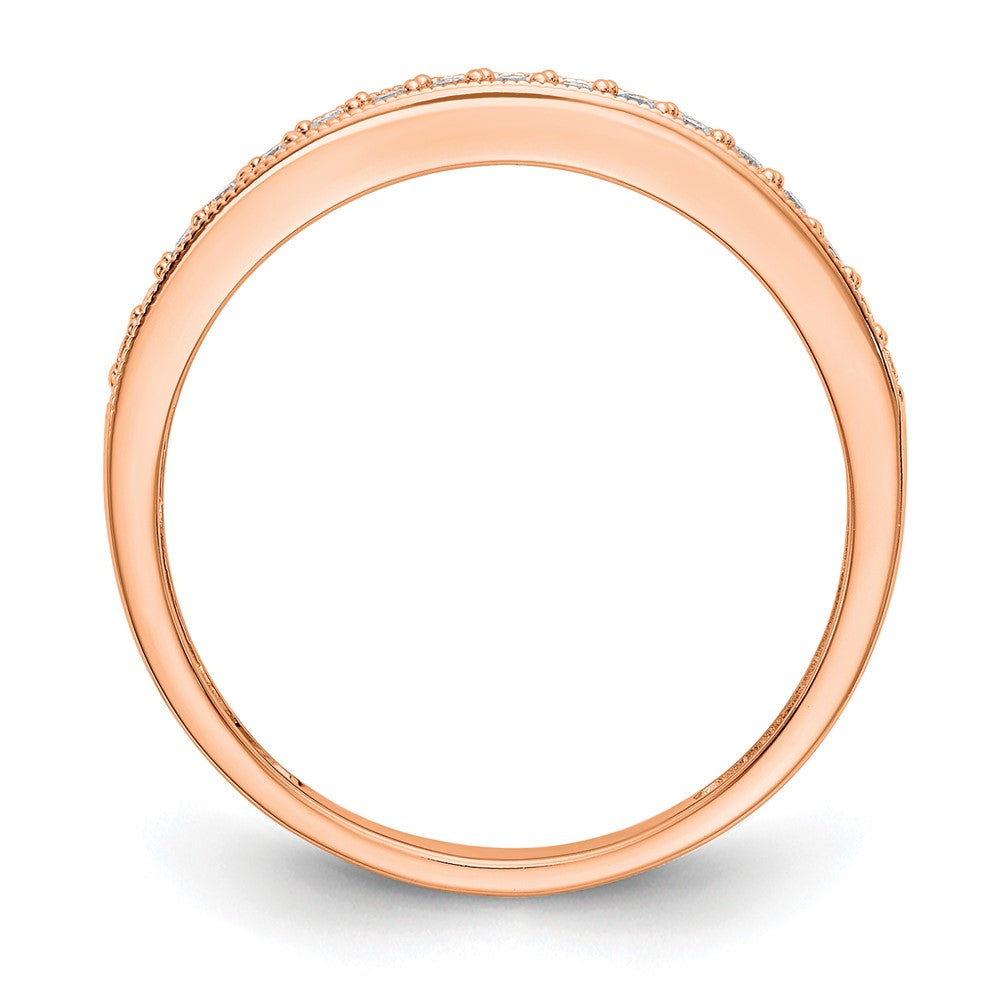 14k Rose Gold 1/6 ct Lab Grown Diamond VS/SI+ G+ Complete Wedding Band