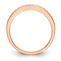 14k Rose Gold 1/6 ct Lab Grown Diamond VS/SI+ G+ Complete Wedding Band