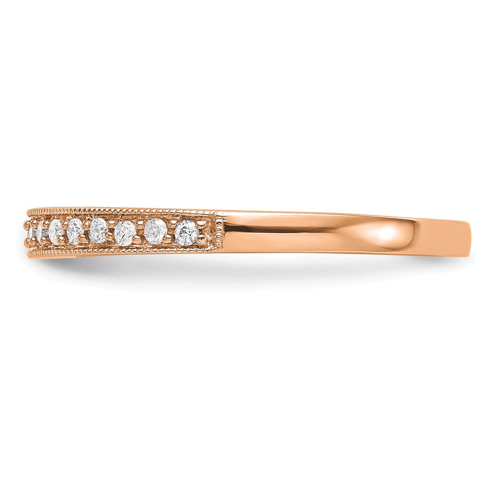 14k Rose Gold 1/6 ct Lab Grown Diamond VS/SI+ G+ Complete Wedding Band