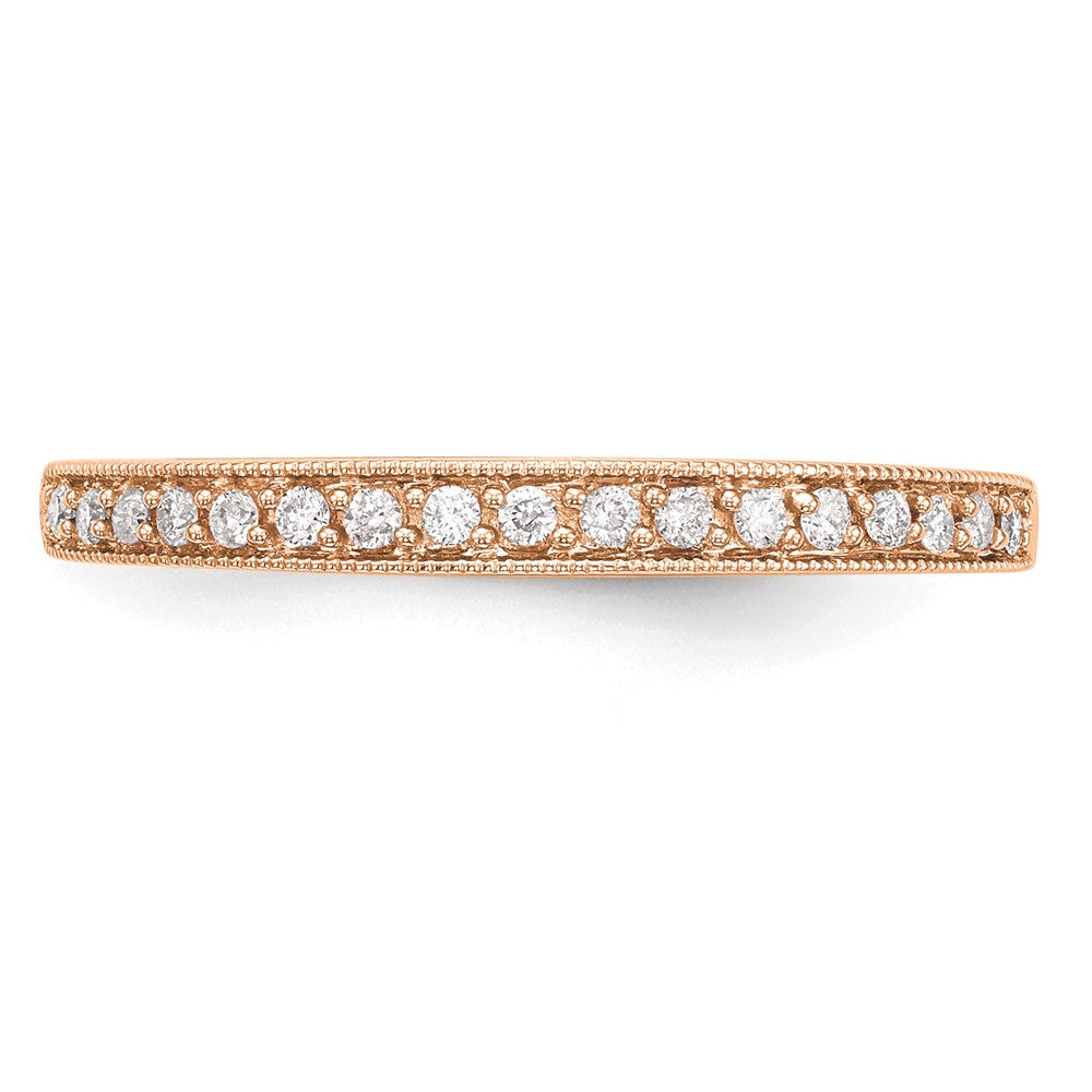 14k Rose Gold 1/6 ct Lab Grown Diamond VS/SI+ G+ Complete Wedding Band