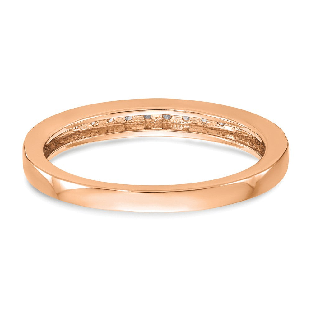 14k Rose Gold 1/6 ct Lab Grown Diamond VS/SI+ G+ Complete Wedding Band