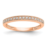 14k Rose Gold 1/6 ct Lab Grown Diamond VS/SI+ G+ Complete Wedding Band