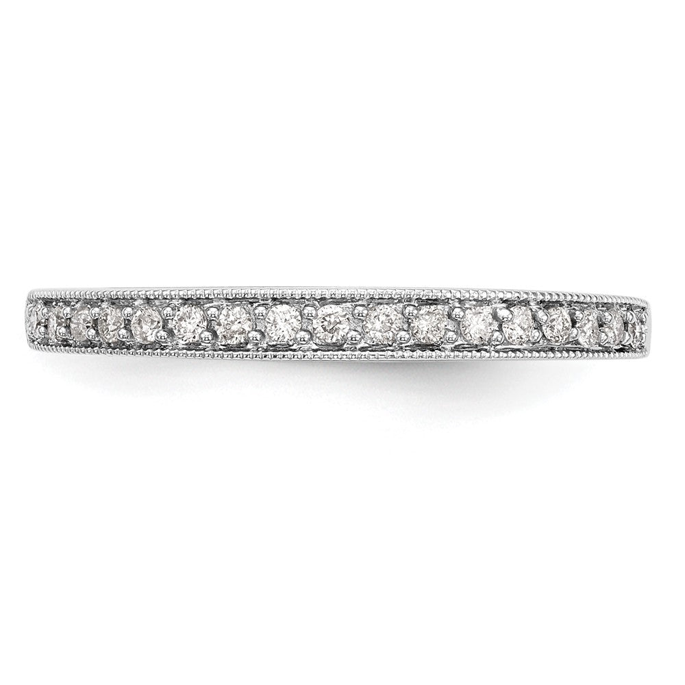 14k White Gold 1/6 ct Lab Grown Diamond VS/SI+ G+ Complete Wedding Band