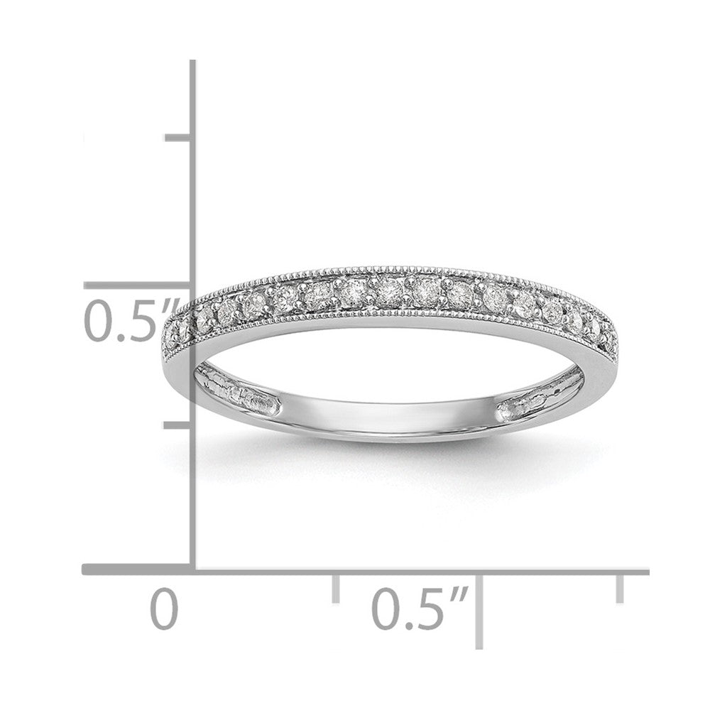 14k White Gold 1/6 ct Lab Grown Diamond VS/SI+ G+ Complete Wedding Band