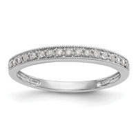 14k White Gold 1/6 ct Lab Grown Diamond VS/SI+ G+ Complete Wedding Band
