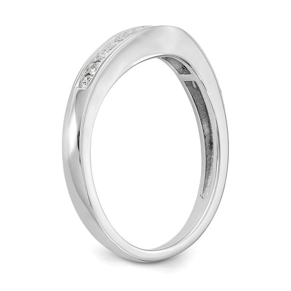 14k White Gold 1/5 ct Lab Grown Diamond VS/SI+ G+ Complete Fashion Band