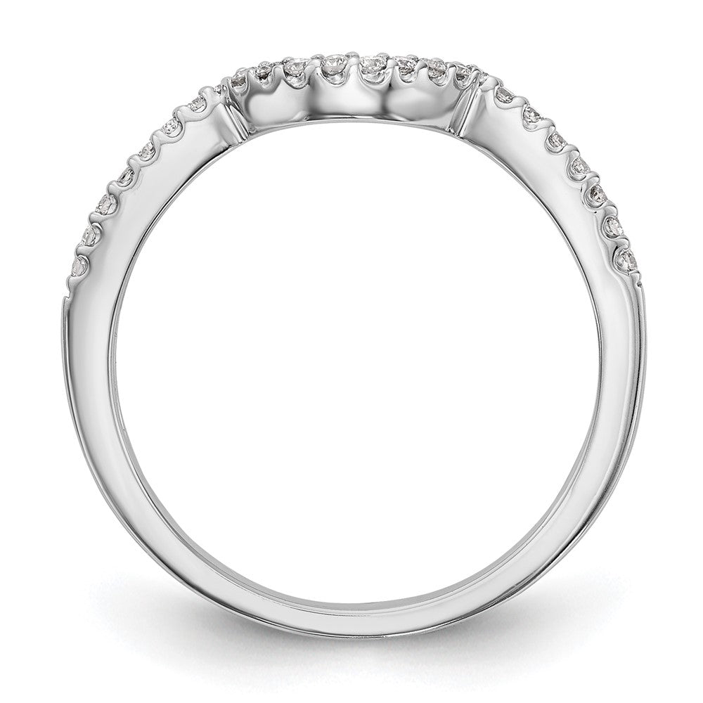 14k White Gold 1/6 ct Lab Grown Diamond VS/SI+ G+ Complete Concaved Band