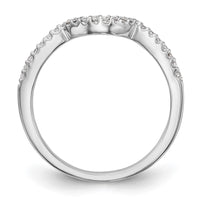 14k White Gold 1/6 ct Lab Grown Diamond VS/SI+ G+ Complete Concaved Band