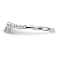 14k White Gold 1/6 ct Lab Grown Diamond VS/SI+ G+ Complete Concaved Band
