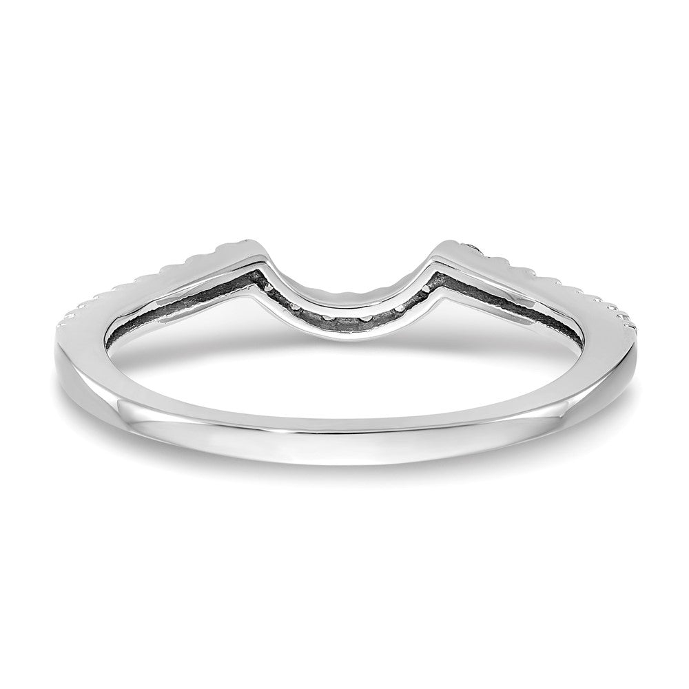 14k White Gold 1/6 ct Lab Grown Diamond VS/SI+ G+ Complete Concaved Band
