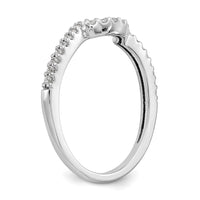 14k White Gold 1/6 ct Lab Grown Diamond VS/SI+ G+ Complete Concaved Band