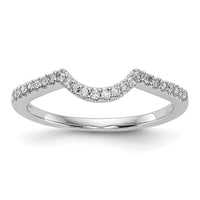 14k White Gold 1/6 ct Lab Grown Diamond VS/SI+ G+ Complete Concaved Band