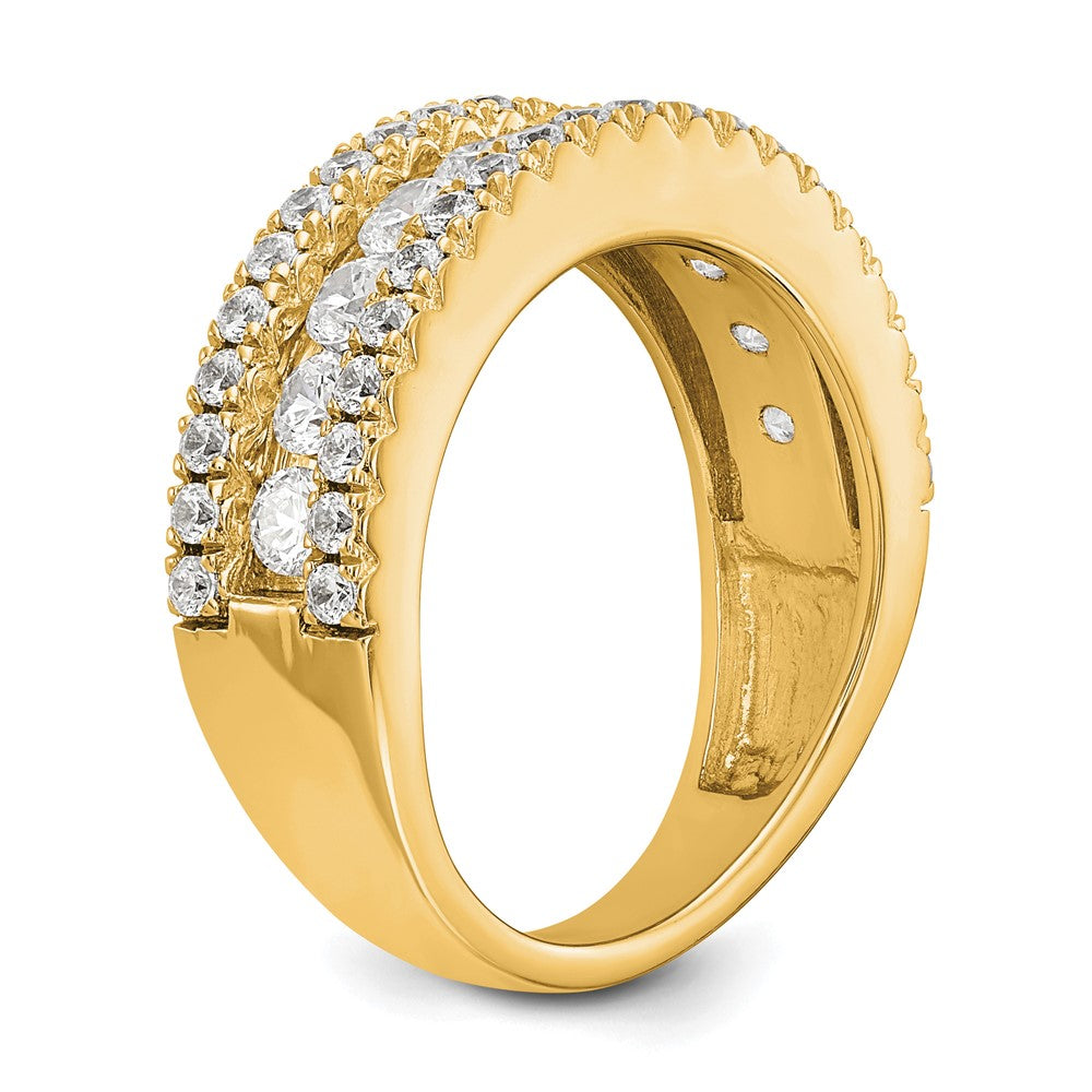 14k 1 1/2 ct Lab Grown Diamond VS/SI+ G+ Complete Fashion Band
