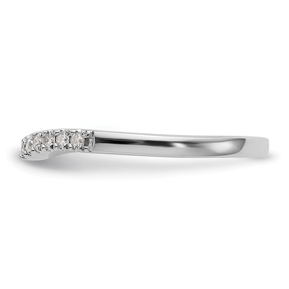 14kw 1/3ct Lab Grown Dia VS/SI+ G+ Comp Set of 2 Curved Wedding Bands
