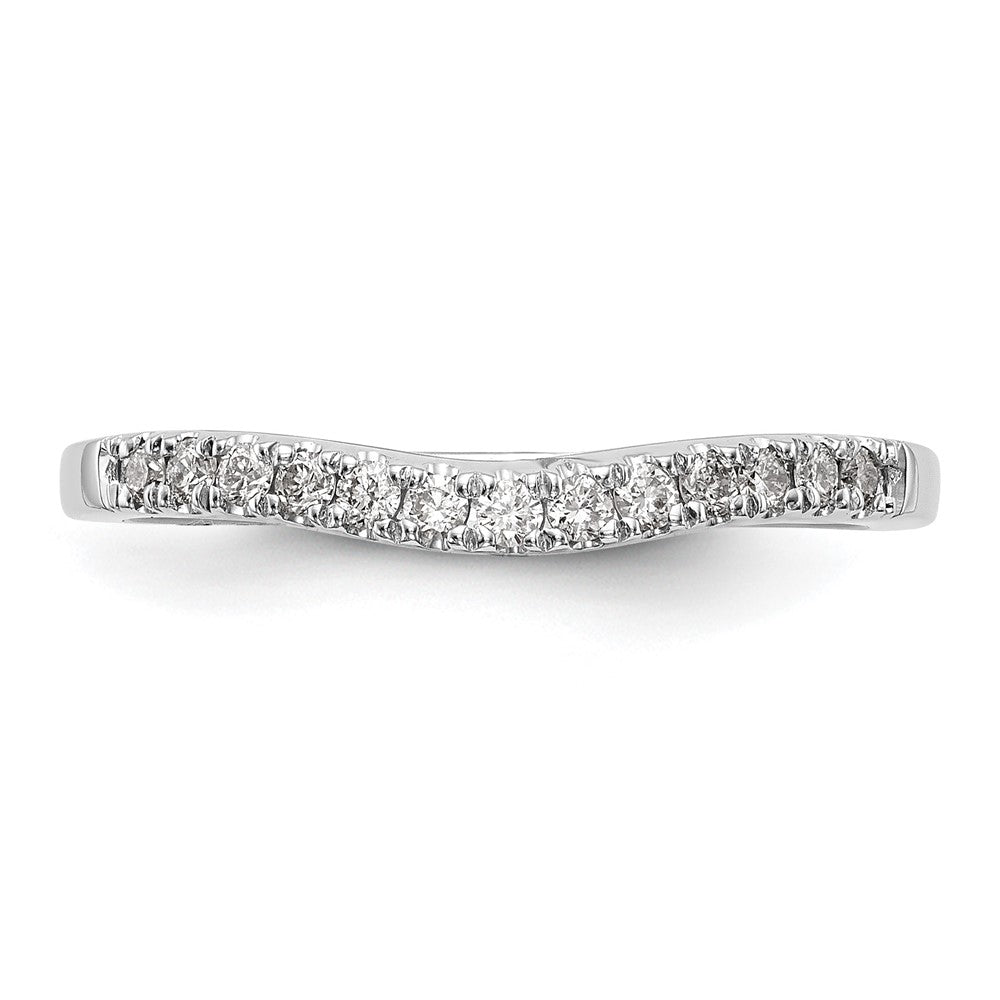 14kw 1/3ct Lab Grown Dia VS/SI+ G+ Comp Set of 2 Curved Wedding Bands