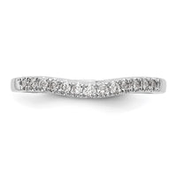 14kw 1/3ct Lab Grown Dia VS/SI+ G+ Comp Set of 2 Curved Wedding Bands