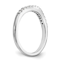 14kw 1/3ct Lab Grown Dia VS/SI+ G+ Comp Set of 2 Curved Wedding Bands
