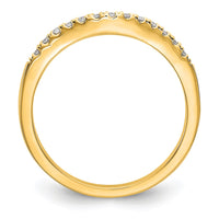 14k 1/3ct Lab Grown Dia VS/SI+ G+ Comp Set of 2 Curved Wedding Bands