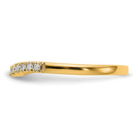 14k 1/3ct Lab Grown Dia VS/SI+ G+ Comp Set of 2 Curved Wedding Bands
