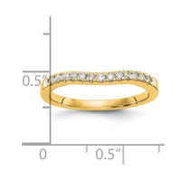 14k 1/3ct Lab Grown Dia VS/SI+ G+ Comp Set of 2 Curved Wedding Bands
