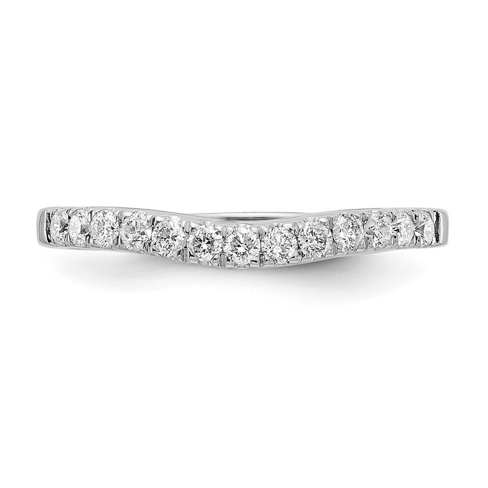 14kw 5/8ct Lab Grown Dia VS/SI+ G+ Comp Set of 2 Curved Wedding Bands