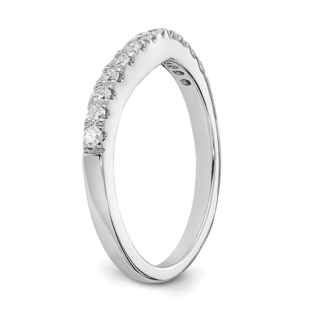 14kw 5/8ct Lab Grown Dia VS/SI+ G+ Comp Set of 2 Curved Wedding Bands