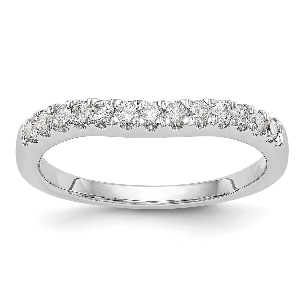 14kw 5/8ct Lab Grown Dia VS/SI+ G+ Comp Set of 2 Curved Wedding Bands