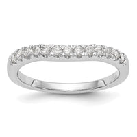 14kw 5/8ct Lab Grown Dia VS/SI+ G+ Comp Set of 2 Curved Wedding Bands