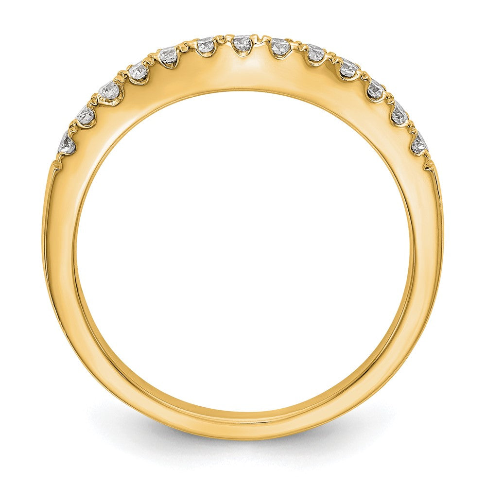 14k 5/8ct Lab Grown Dia VS/SI+ G+ Comp Set of 2 Curved Wedding Bands