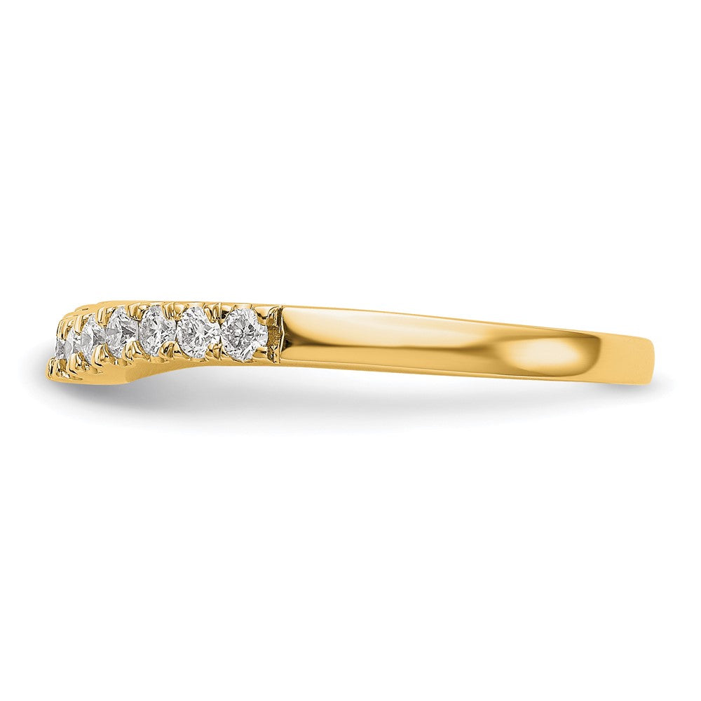 14k 5/8ct Lab Grown Dia VS/SI+ G+ Comp Set of 2 Curved Wedding Bands