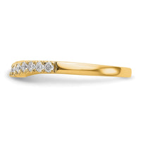 14k 5/8ct Lab Grown Dia VS/SI+ G+ Comp Set of 2 Curved Wedding Bands