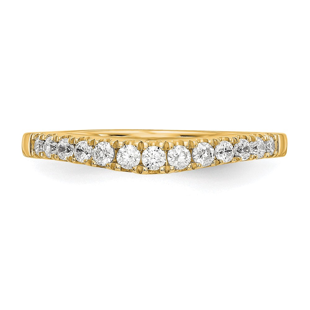 14k 5/8ct Lab Grown Dia VS/SI+ G+ Comp Set of 2 Curved Wedding Bands