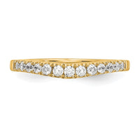 14k 5/8ct Lab Grown Dia VS/SI+ G+ Comp Set of 2 Curved Wedding Bands