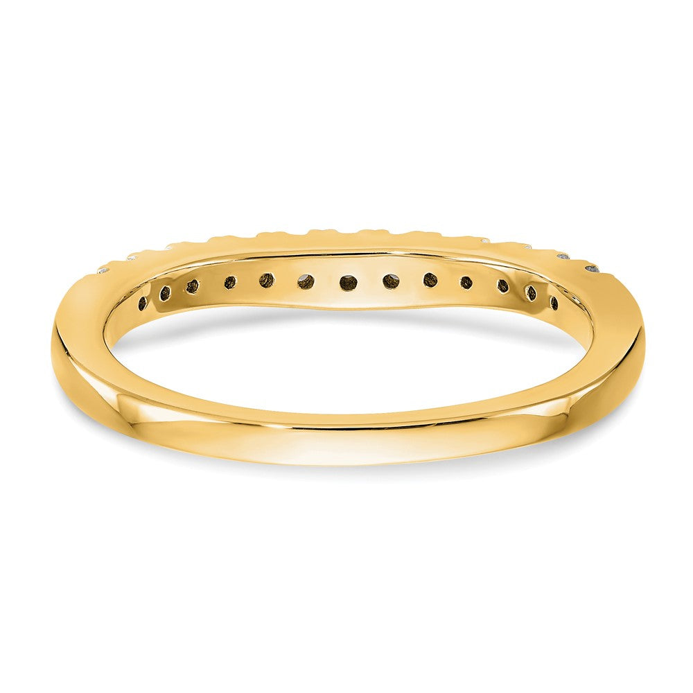 14k 5/8ct Lab Grown Dia VS/SI+ G+ Comp Set of 2 Curved Wedding Bands