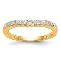 14k 5/8ct Lab Grown Dia VS/SI+ G+ Comp Set of 2 Curved Wedding Bands
