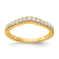 14k 5/8ct Lab Grown Dia VS/SI+ G+ Comp Set of 2 Curved Wedding Bands