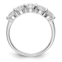 14k White Gold 1 1/3 ct Lab Grown Diamond VS/SI+ G+ 5 Stone Complete Band